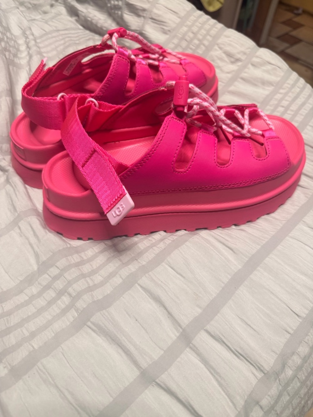 UGG ' Hot Pink Platform Sandal